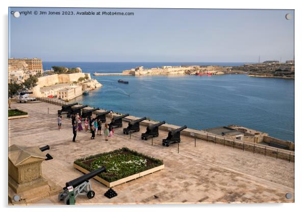 Saluting Battery, Valletta - Landscape Acrylic by Jim Jones