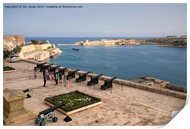 Saluting Battery, Valletta - Landscape Print by Jim Jones