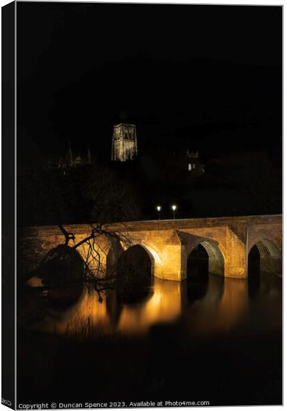 Durham at Night Canvas Print by Duncan Spence