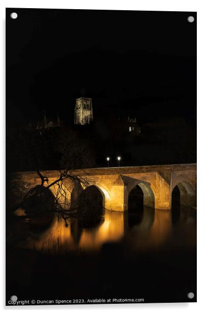 Durham at Night Acrylic by Duncan Spence