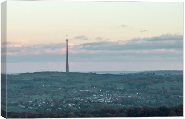 Views to Emley Moor Canvas Print by Apollo Aerial Photography