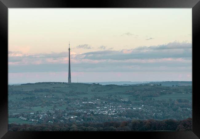 Views to Emley Moor Framed Print by Apollo Aerial Photography