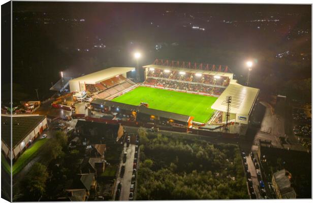 Oakwell Under the Lights Canvas Print by Apollo Aerial Photography