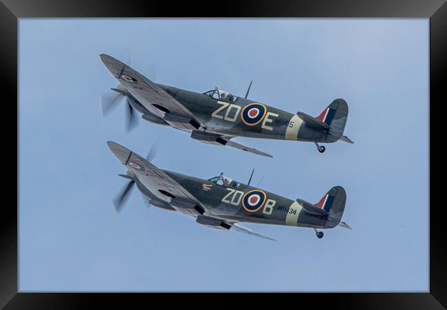 Spitfires MH415 and MH434 Framed Print by J Biggadike
