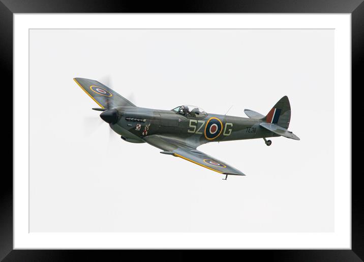 Spitfire TE311 Framed Mounted Print by J Biggadike