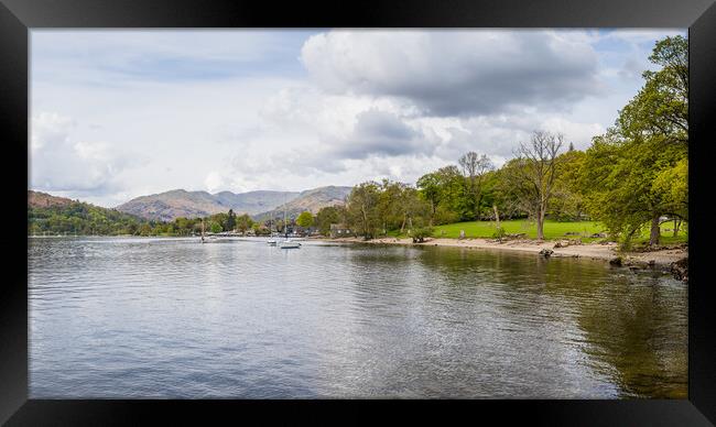 Shores of Lake Windermere by Jenkins Field Framed Print by Jason Wells