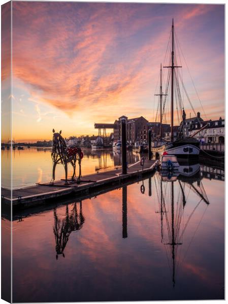 Wells Harbour  Canvas Print by Bryn Ditheridge