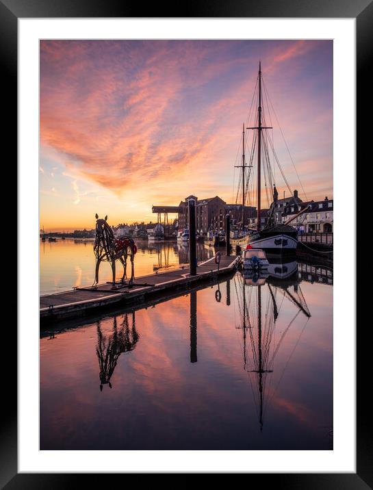 Wells Harbour  Framed Mounted Print by Bryn Ditheridge
