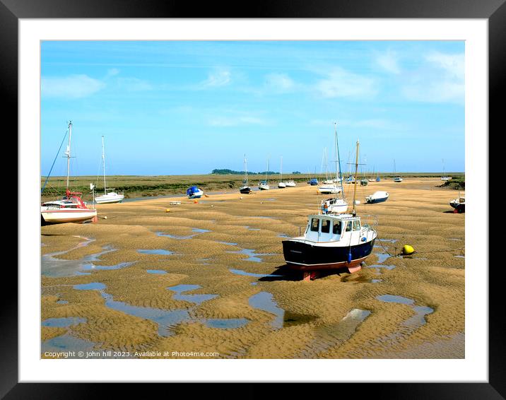 Waiting for the Tide. Framed Mounted Print by john hill