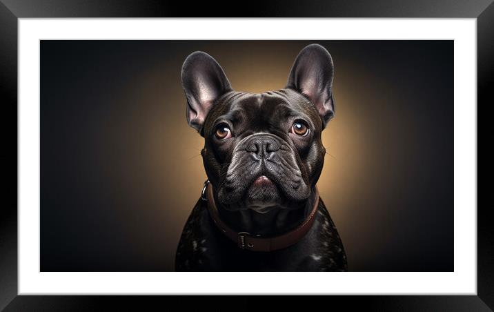 French Bulldog Framed Mounted Print by K9 Art