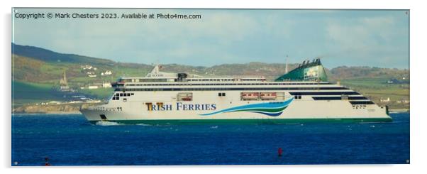 Irish Ferry departing Holyhead Acrylic by Mark Chesters