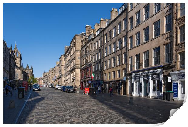 High Street In Old Town Of Edinburgh Print by Artur Bogacki