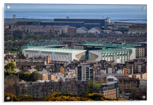 Easter Road Football Stadium In Edinburgh Acrylic by Artur Bogacki