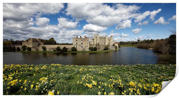 Leeds Castle at Springtime Kent England UK Print by John Gilham