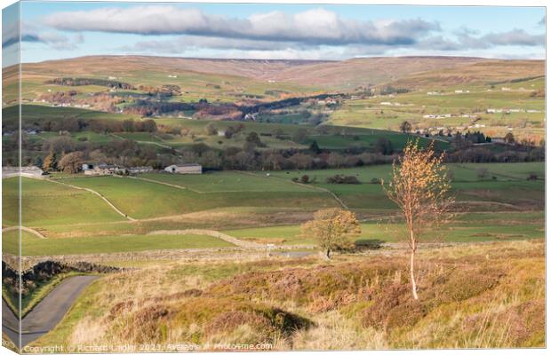 Towards the Hudes Hope from Harker Hill, Teesdale Canvas Print by Richard Laidler