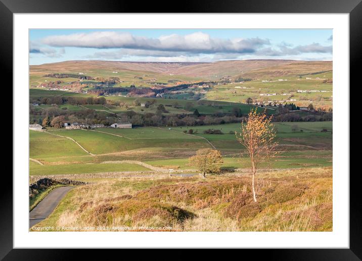 Towards the Hudes Hope from Harker Hill, Teesdale Framed Mounted Print by Richard Laidler