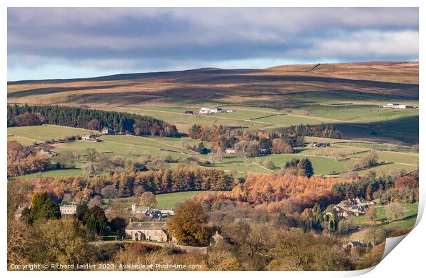 Laithkirk Church, Teesdale, from the Kelton Road Print by Richard Laidler