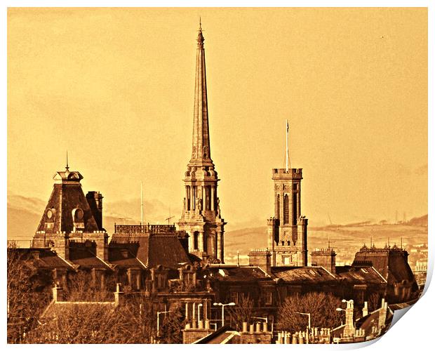 Old 19th century architecture, Ayr Print by Allan Durward Photography