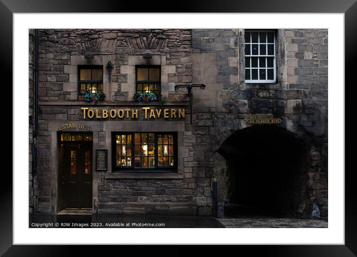Edinburgh Tollbooth Tavern Framed Mounted Print by RJW Images