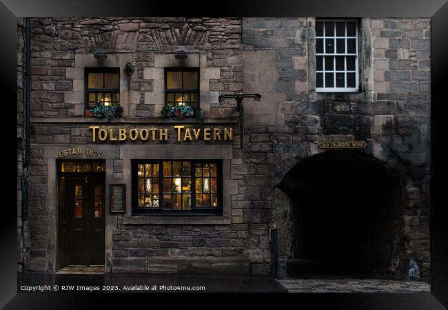 Edinburgh Tollbooth Tavern Framed Print by RJW Images