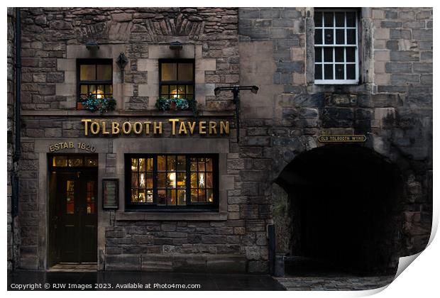 Edinburgh Tollbooth Tavern Print by RJW Images