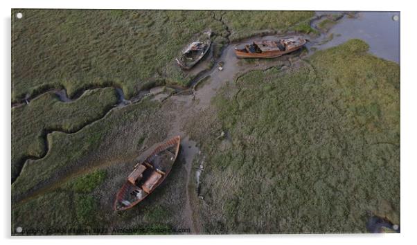 Boat Wreck Acrylic by Jack Kitchen