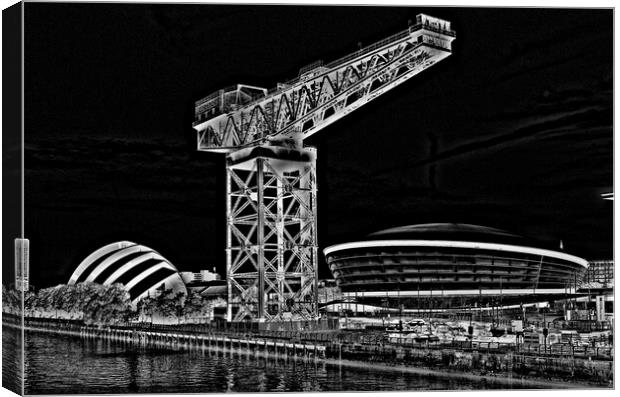 Glasgow Clydeside  (Abstract)  Canvas Print by Allan Durward Photography