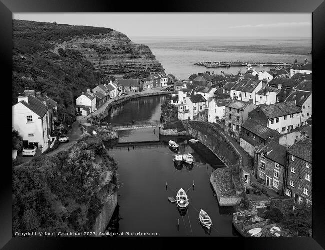 Historic Staithes Framed Print by Janet Carmichael