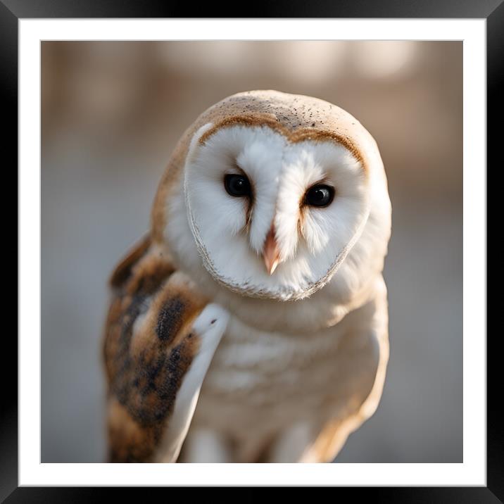Barn Owl Framed Mounted Print by Picture Wizard