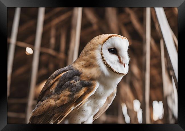 Barn Owl Framed Print by Picture Wizard