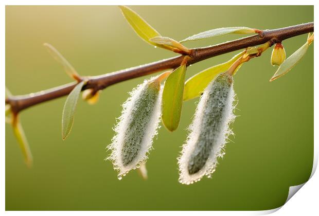 Pussy Willow Wall Art  Print by CC Designs