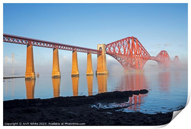 Forth Rail Bridge South Queensferry Print by Arch White