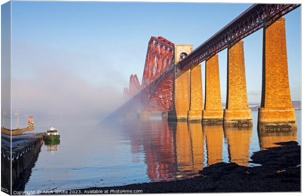 Forth Rail Bridge South Queensferry Canvas Print by Arch White