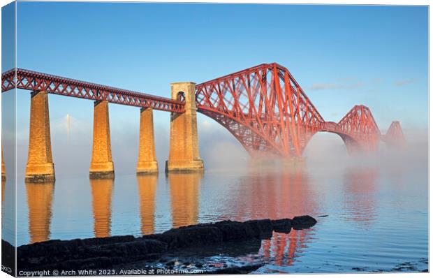 Forth Rail Bridge South Queensferry Canvas Print by Arch White