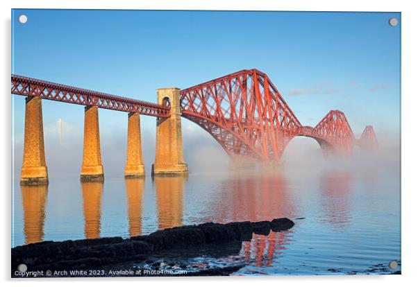 Forth Rail Bridge South Queensferry Acrylic by Arch White