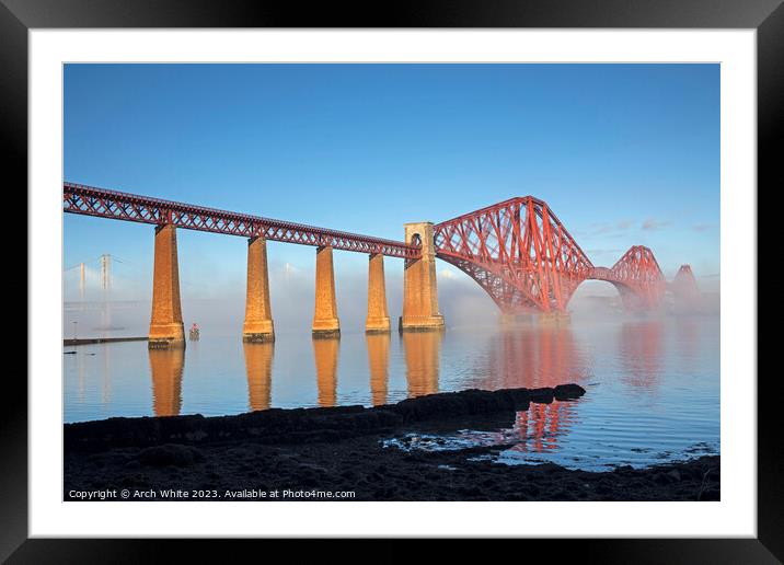 Forth Rail Bridge South Queensferry Framed Mounted Print by Arch White