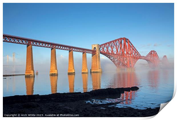 Forth Rail Bridge South Queensferry Print by Arch White