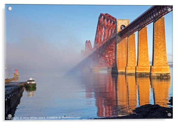 Forth Rail Bridge South Queensferry Acrylic by Arch White