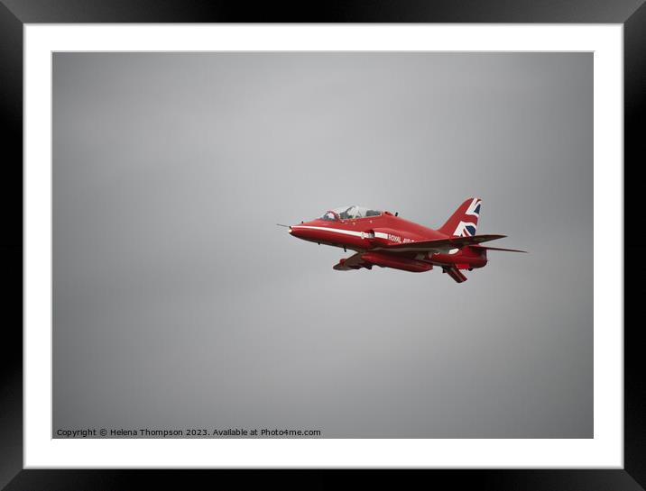 Red Arrow Framed Mounted Print by Helena Thompson