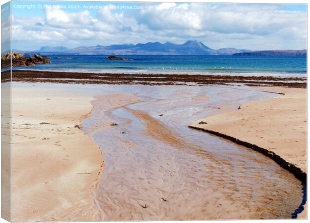 Mellon Udrigle beach near Laide, Wester Ross, Scot Canvas Print by Phil Banks