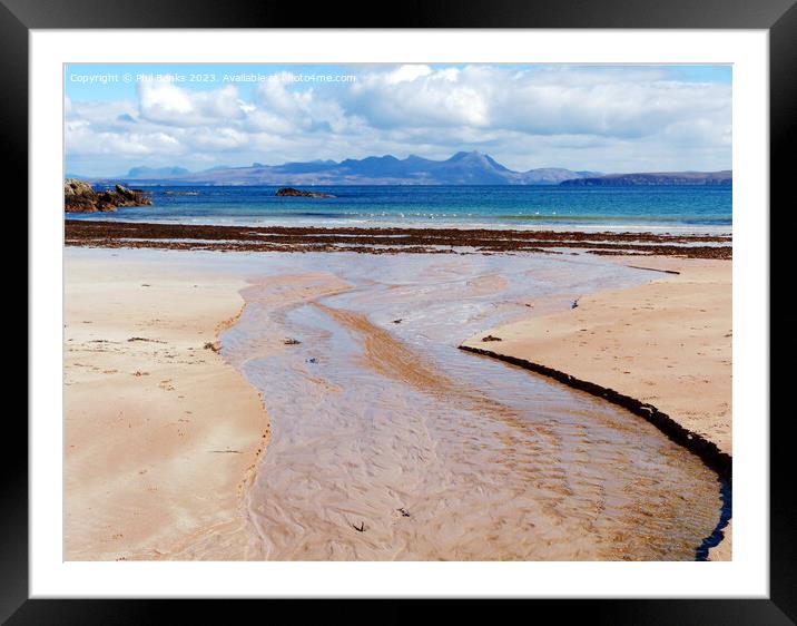 Mellon Udrigle beach near Laide, Wester Ross, Scot Framed Mounted Print by Phil Banks