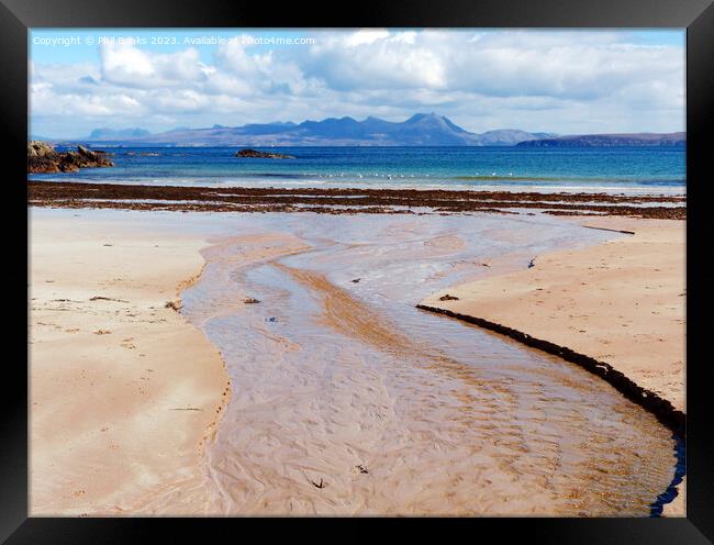 Mellon Udrigle beach near Laide, Wester Ross, Scot Framed Print by Phil Banks