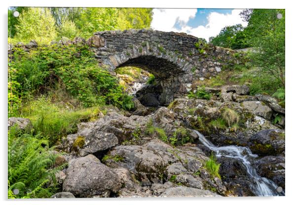 Ashness Bridge Acrylic by peter schickert