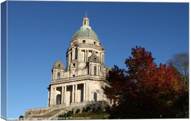 Ashton Memorial Autumn Canvas Print by Andrew Bell