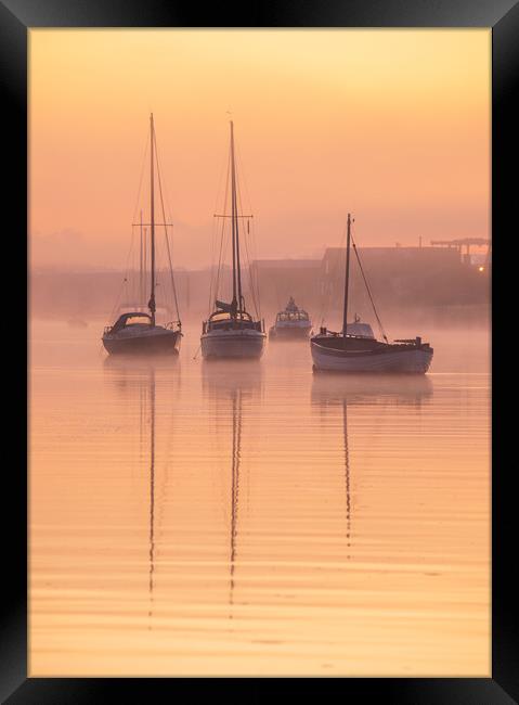 Misty Reflections, Wells-next-the-sea  Framed Print by Bryn Ditheridge