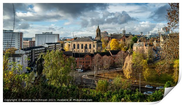 Glasgow city view Print by Rodney Hutchinson