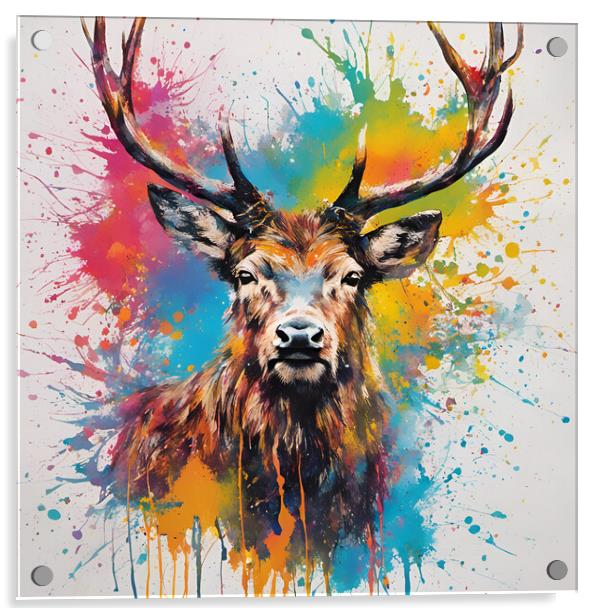 Highland Stak Ink Splat Acrylic by Picture Wizard