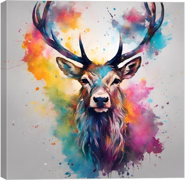 Highland Stak Ink Splat Canvas Print by Picture Wizard