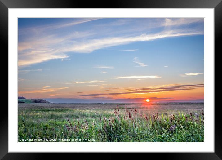 Sunset at Salthouse Norfolk  Framed Mounted Print by Jim Key