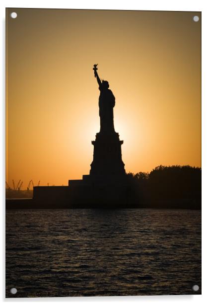 Liberty Sunset Acrylic by Dave Bowman